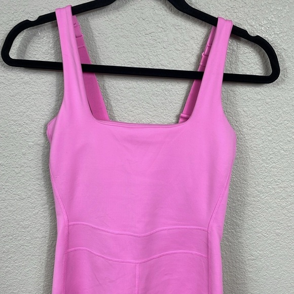 NWT Girlfriend Collective Luxe Paneled Unitard Bubblegum Pink Jumpsuit Catsuit S - Picture 6 of 16